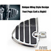 Suzuki Boulevard M50, M90 & Honda Gold Wing GL1800 Chrome Wing Style Foot Pegs (2006-2023)