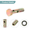 Motorcycle 2 x M6x1 28mm Length Hollow Bolt Screws with Washer