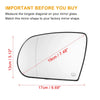 Jeep Cherokee Heated Left Rearview Side Mirror Glass (2014-2019)