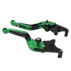 Kawasaki Ninja 125 250 CNC Green Extendable Brake Clutch Levers (2013-2023)