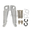 Kawasaki ZX6R ZX10R Black/Silver Front Footrest Pegs (2003-2013)