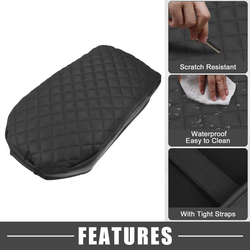 Toyota RAV4 2019-2023 Faux Leather Black Center Console Armrest Cover