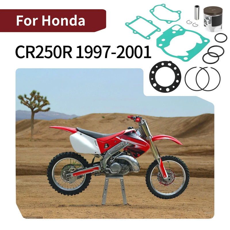 Honda CR250R Piston Rings Gasket Kit 66.4mm Top End (1997–2001)