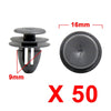 Honda 50pcs 9mm Gray Plastic Car Rivets Bumper Retainer Clips