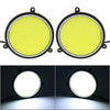 Car 2 x Round Shape COB White LED Daytime Running Lights (No Year Specified)
