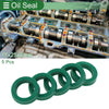 Oil Seal 17x25x6mm TPU Rotary Shaft Seal Green 5 Pcs