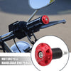 Pair 7/8" 22mm Motorcycle Hand Grips Handlebar End Caps Aluminum Alloy Red
