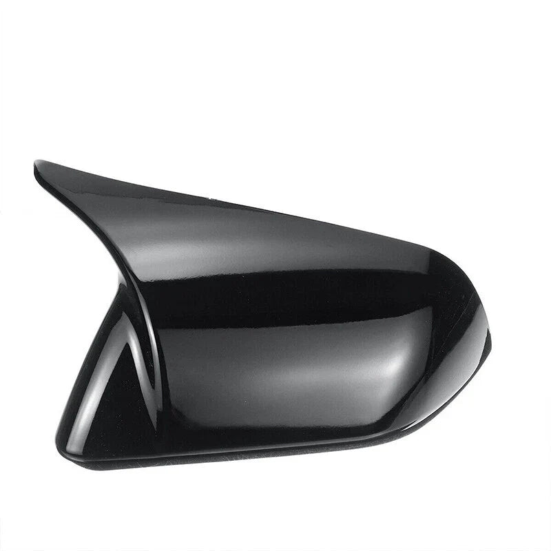 Ford Mustang Glossy Black Horn Style Rearview Side Mirror Cover Caps (2015-2021)