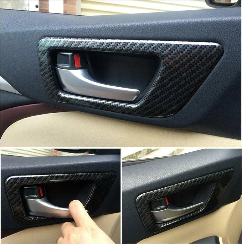 Toyota Highlander 4x Carbon Fiber Inner Door Bowl Cover Trim (2017–2019)