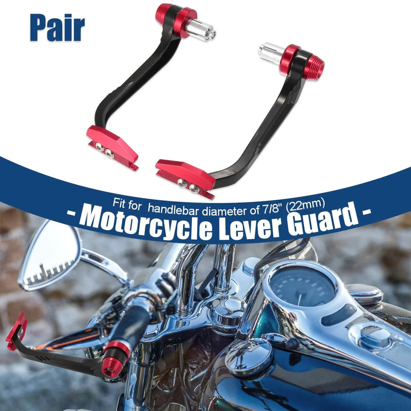 Motorcycles Red 1 Pair / 7/8" 22mm / Universal Lever Guard