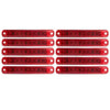 Auto Truck Trailer Red 10 x 12V 9 LED Sealed Side Marker Clearance Lights