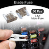 Car Boat Truck RV Motorcycle Brown 50 Pcs Micro Fuse / 7.5A / Blade Fuse
