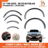 Nissan Navara 3.5" Tyre Coverage Matte Black Bolted Fender Flares (15-19)