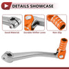 Bosuer 125 Titanium Tone Orange Folding Motorcycle Gear Shifter Lever