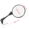 Motorcycle 1cm 2 x Rear View Side Mirrors Round Universal