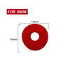 BMW M-Sport F20 F22 F30 F32 F10 Red Leather Steering Wheel Cover (2012-2019)