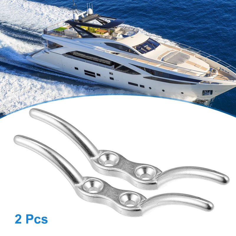Marine Boat Ship 2 x 4 Inch Stainless Steel Flagpole Cleat Hook