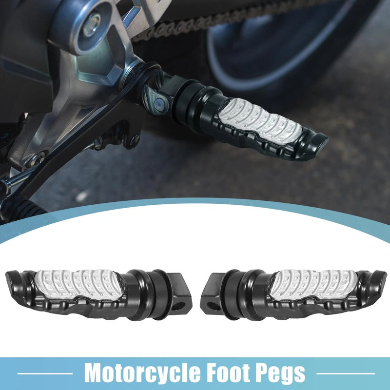Motorcycle Pair / 8.5mm / Aluminum Aolly Rearsets Footrest Footpeg Silver