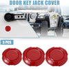 Jeep Wrangler JL JLU (2018-2021) - Red 3 x Pcs Exterior Door Key Jack Cover