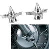 Harley Dyna Street Bob 2 x Chrome Front Axle Nut Covers (2008-2016)