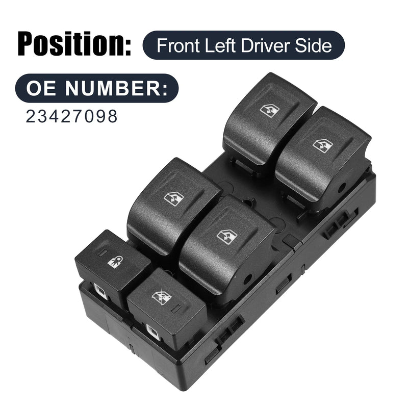 Chevrolet Plastic Black Front Left Door Window Switch