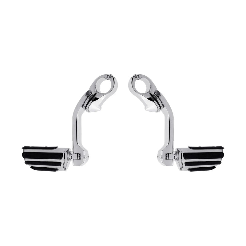 Harley Touring Softail Sportster 1 1/4" Long Angled Mount Highway Foot Pegs
