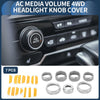 GMC Canyon (15-22) 7 Pcs 4WD Headlight Switch Knob Cover
