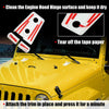 Jeep Wrangler 2007-2018 White Engine Hood Hinge Covers