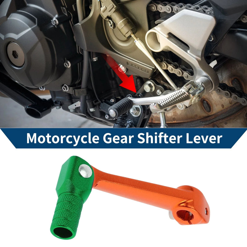 Bosuer M5 Orange Lever Green Head Folding Gear Shifter Lever