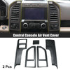 Ford F-150 2 x Carbon Fiber Central Console Air Vent Covers (2015-2019)