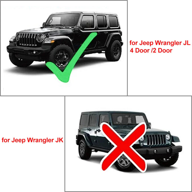 Jeep Wrangler JL Tailgate Rear Window Glass Grab Handles (2018-2024)
