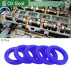 Oil Seal 30x45x7mm 5 Pcs Seal Ring Rotary Shaft TPU Blue High Pressure