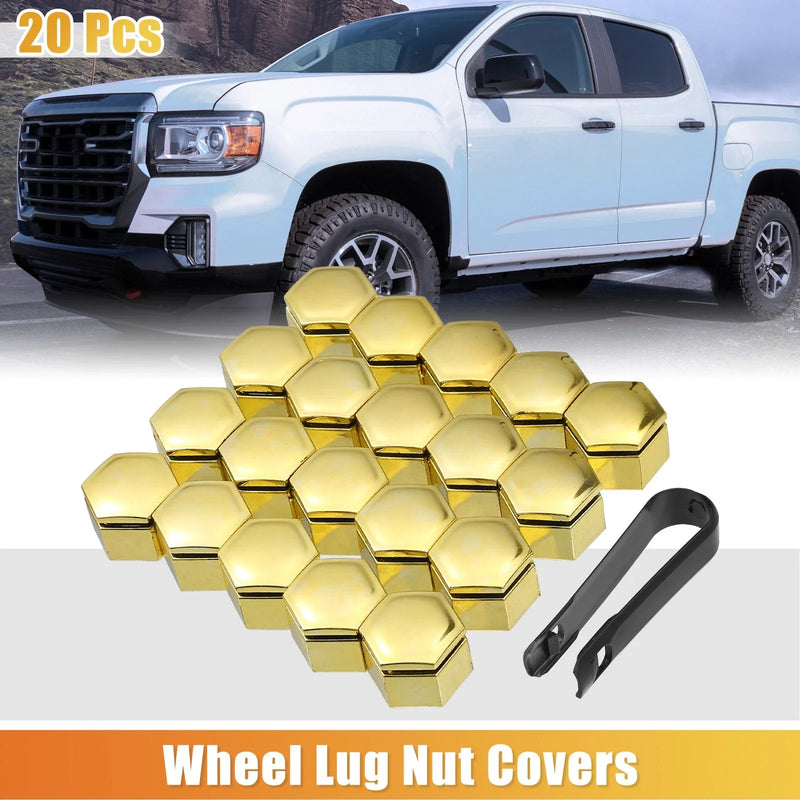 Land Rover Range Rover Sport 20 Pcs 22mm Wheel Lug Nut Covers Gold Tone