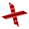 Car Badge Emblem Carbon Red X Letter Decals Stickers