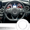 Mercedes Benz C Class Silver Tone Steering Wheel Ring Cover Trim (2015-2023)