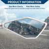 M8/M10 Rear View Mirror Prismatic Shape Silver Tone 1 Set