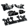 Benz W205 C63 C43 B Style LED Bumper Diffuser + Carbon Exhaust Tips (2015-2021)