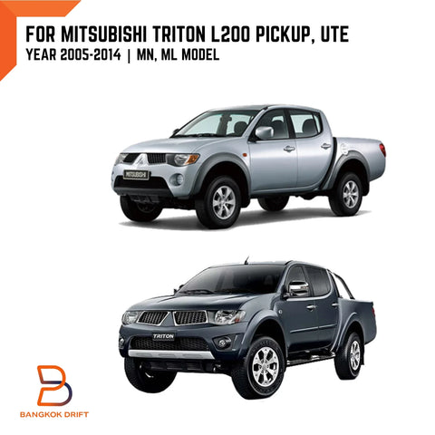 Mitsubishi Triton Ute 4 x Chrome Door Handle Cover Inserts (2005-2015)