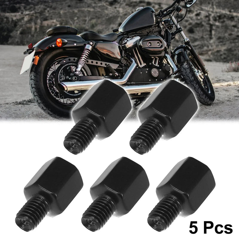 Adapter Bolt Screw / 5pc 10mm RH–8mm RH / Black Motorcycle Mirrors