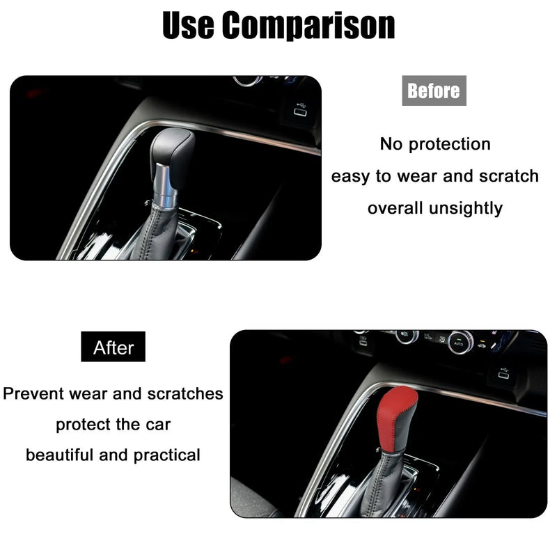 Honda Accord (2018-2022) Black Red Car Gear Shift Knob Cover