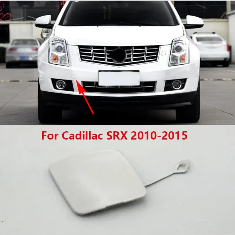 Cadillac SRX White Front Right Bumper Tow Hook Eye Cover Cap (2010–2015)