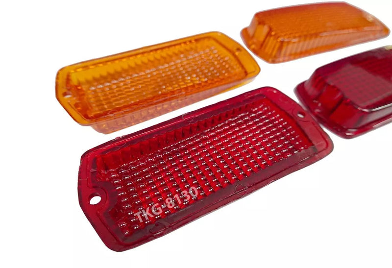 Nissan Datsun Fairlady 510 120Y 240Z Orange Red Side Marker Lights (1968-1973)