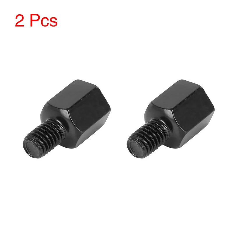 2 x 8mm LH to 8mm RH Black Motorcycle Rearview Mirrors Adapter Bolts Screws