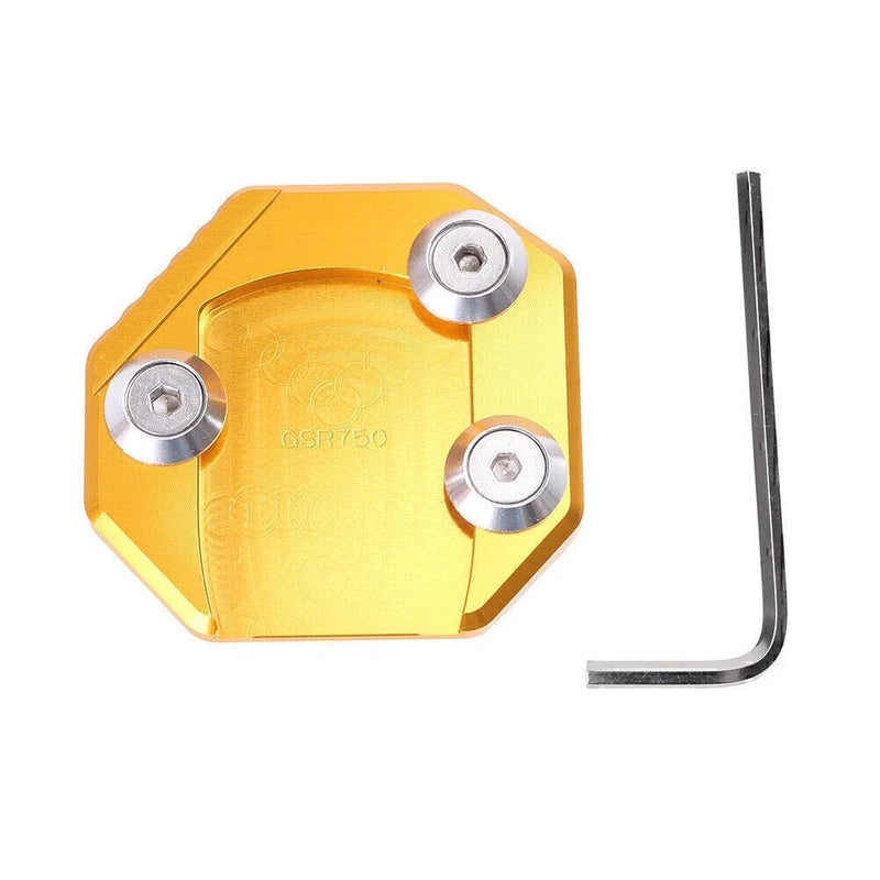 Suzuki GSR750 GSXS1000F 2011-16 Gold Kickstand Side Stand Plate Pad