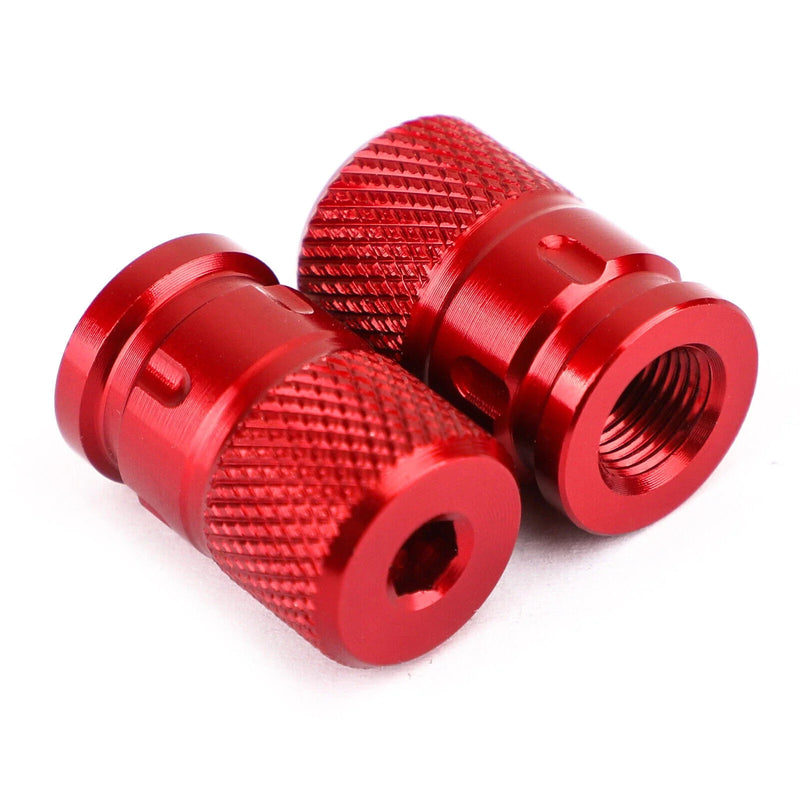 Car Motorcycle Bike MTB 2 x Aluminium Anti-Theft Valve Caps (F3)