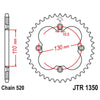 Honda TRX300EX / TRX300X Sportrax 37-Tooth Rear Steel Sprocket