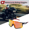 Goggles / Motorcycle Riding Goggles Red Lens Black Frame PC Sunglasses