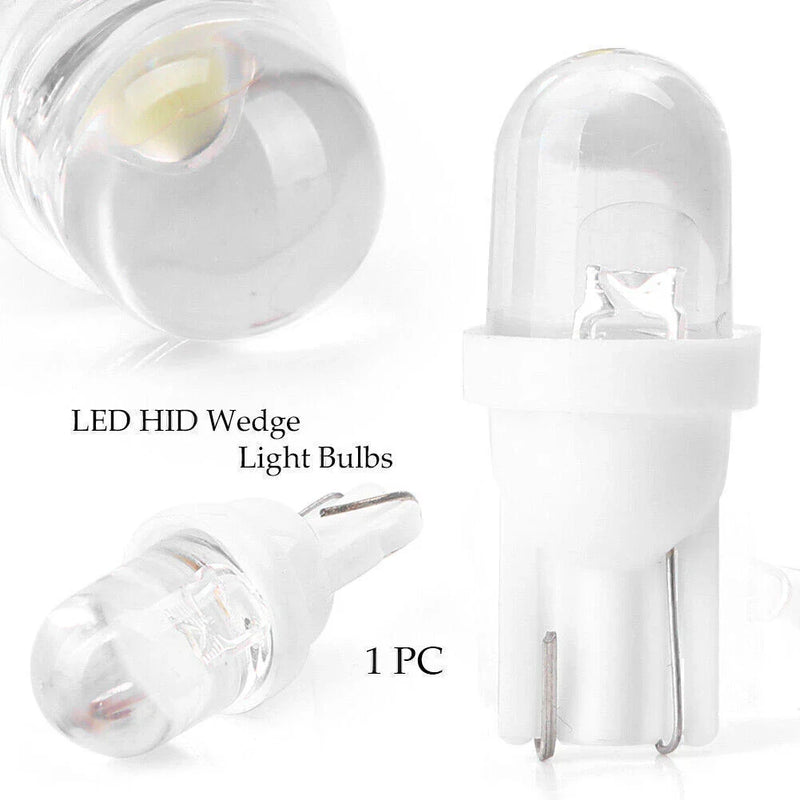 Dome License Plate - White T10 W5W 168 194 LED Light Bulbs