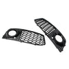 Audi A4 B8 (2009-2012) Black Front Fog Light Honeycomb Grille Cover