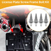 Motorcycle Universal M6 License Plate Screws Cover 4 x 54mm Titanium Tone